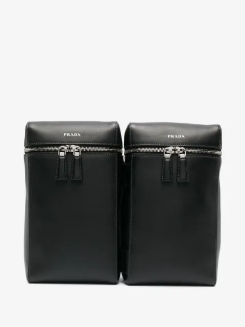 Prada Double Rucksack aus Leder