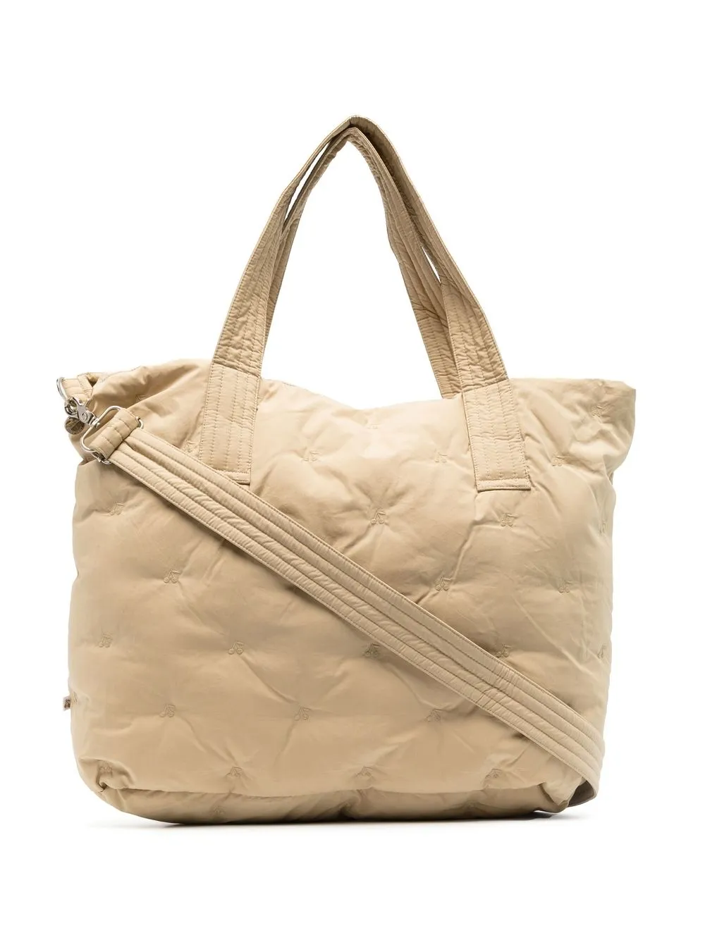 

Bonpoint cherry-embroidered padded tote bag - Neutrals