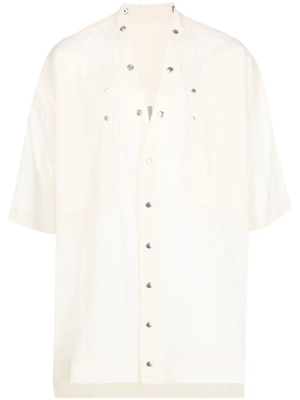 

Rick Owens camisa oversize de manga corta - Neutro