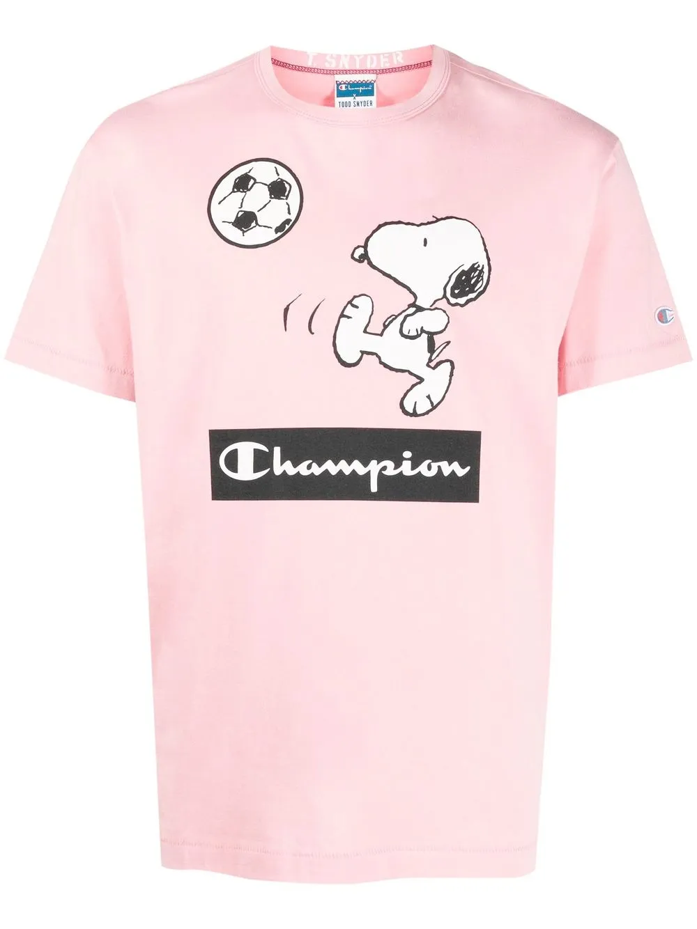 

Champion graphic-print short-sleeve T-shirt - Pink