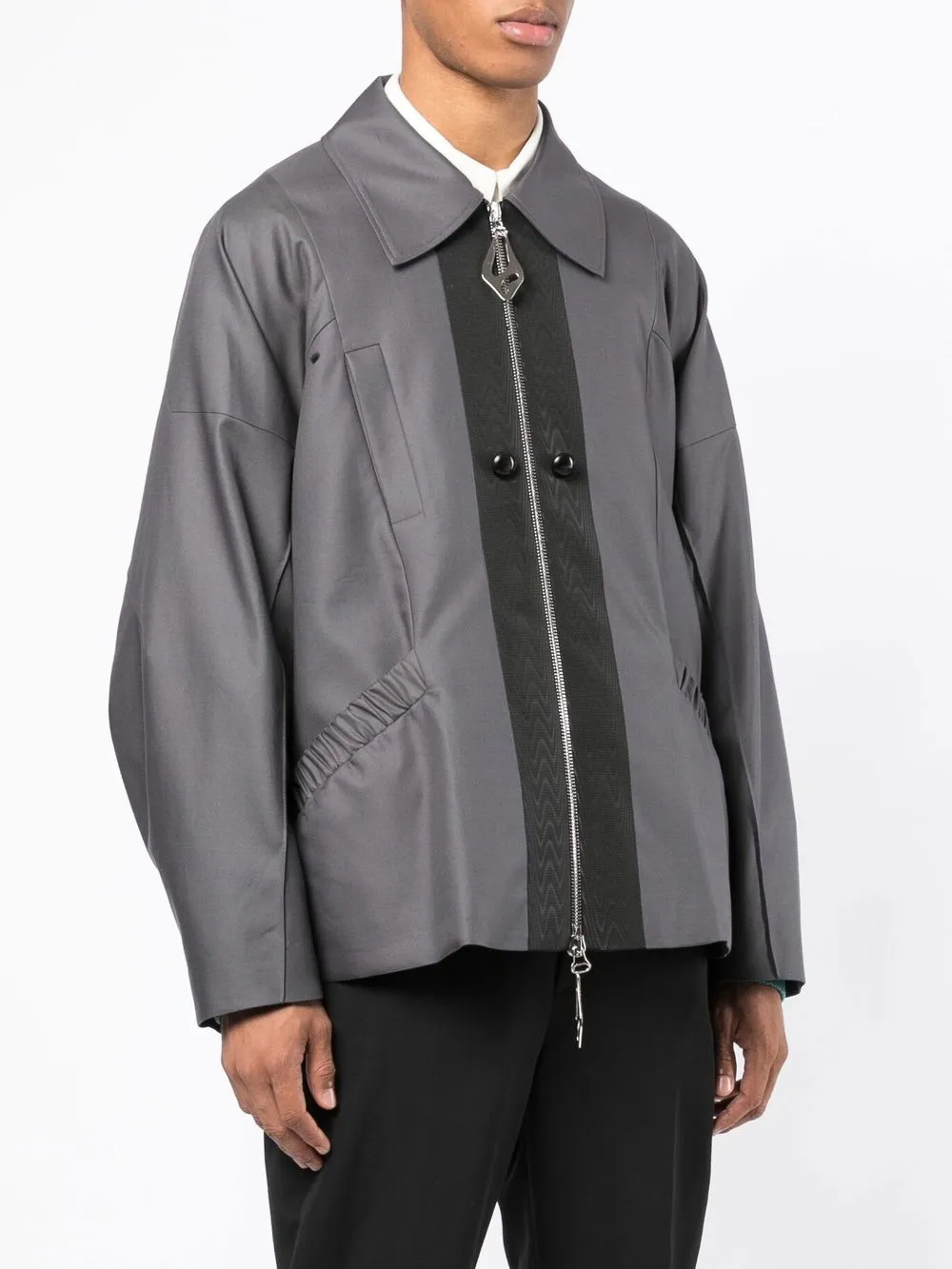 zip-up shirt jacket