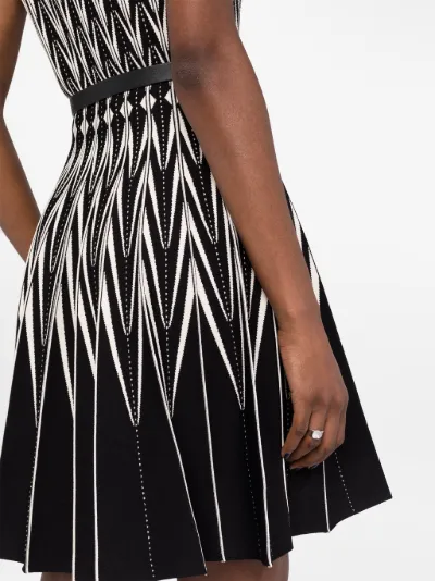 Alexander McQueen intarsia-knit belted 