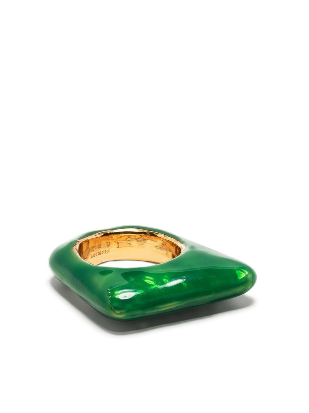 

Marni anillo con forma cuadrada - Verde