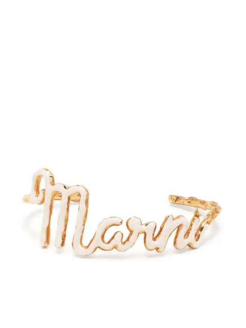 Marni logo-motif bangle bracelet 