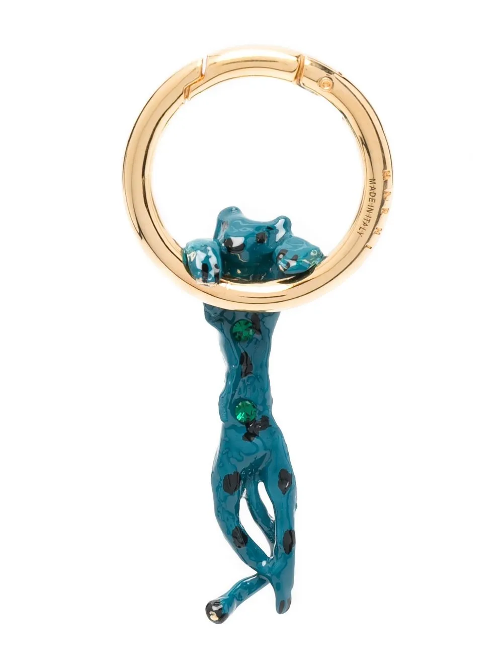 

Marni crystal-detail animal-charm keyring - Blue