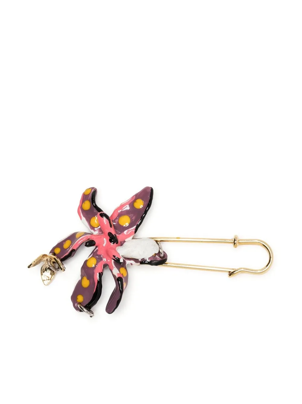 

Marni enamel pin-fastening brooch - Purple