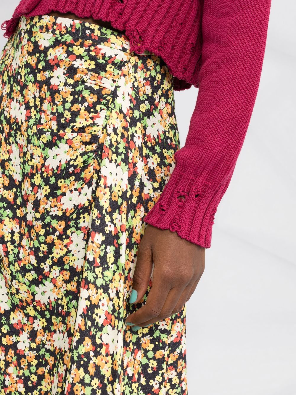 Marni floral-print A-line skirt Women