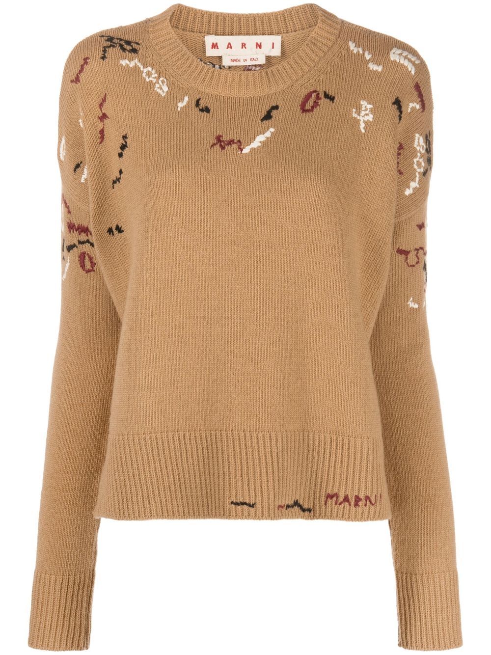 Affordable Marni embroidered round neck jumper Women