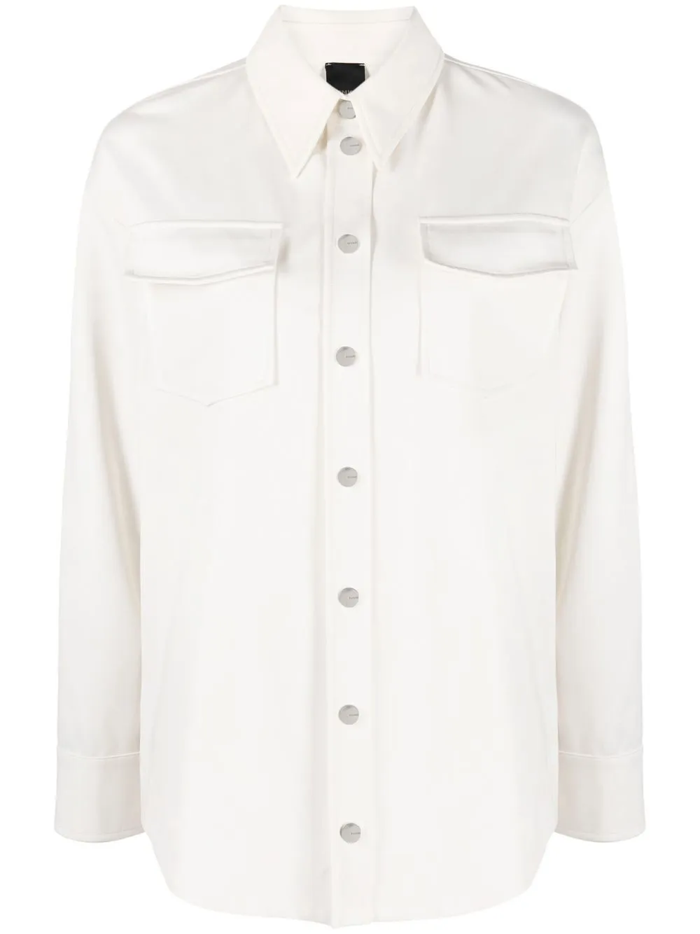 

PINKO camisa con bolsillos y solapa - Blanco