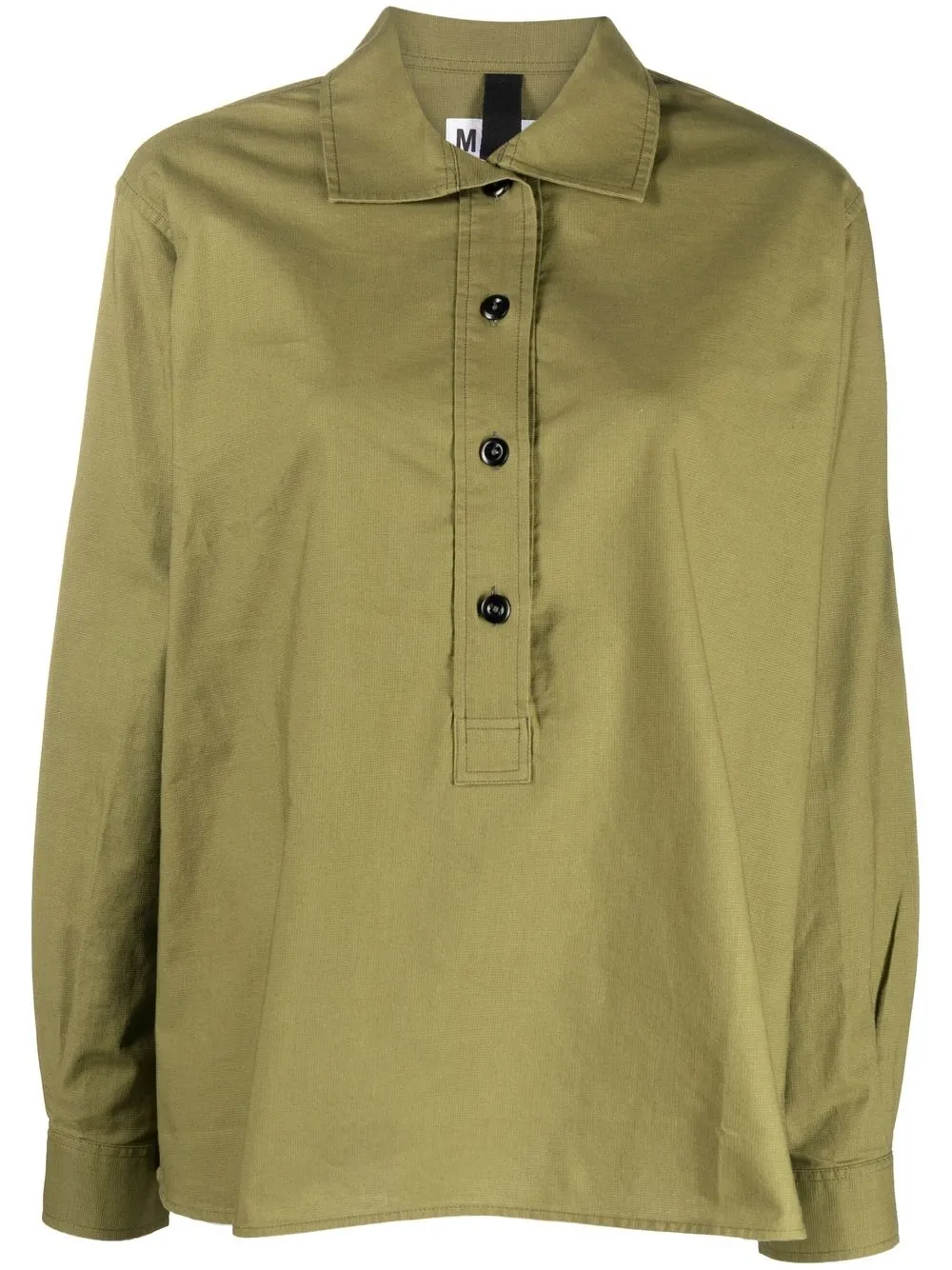 

Margaret Howell camisa con media botonadura - Verde