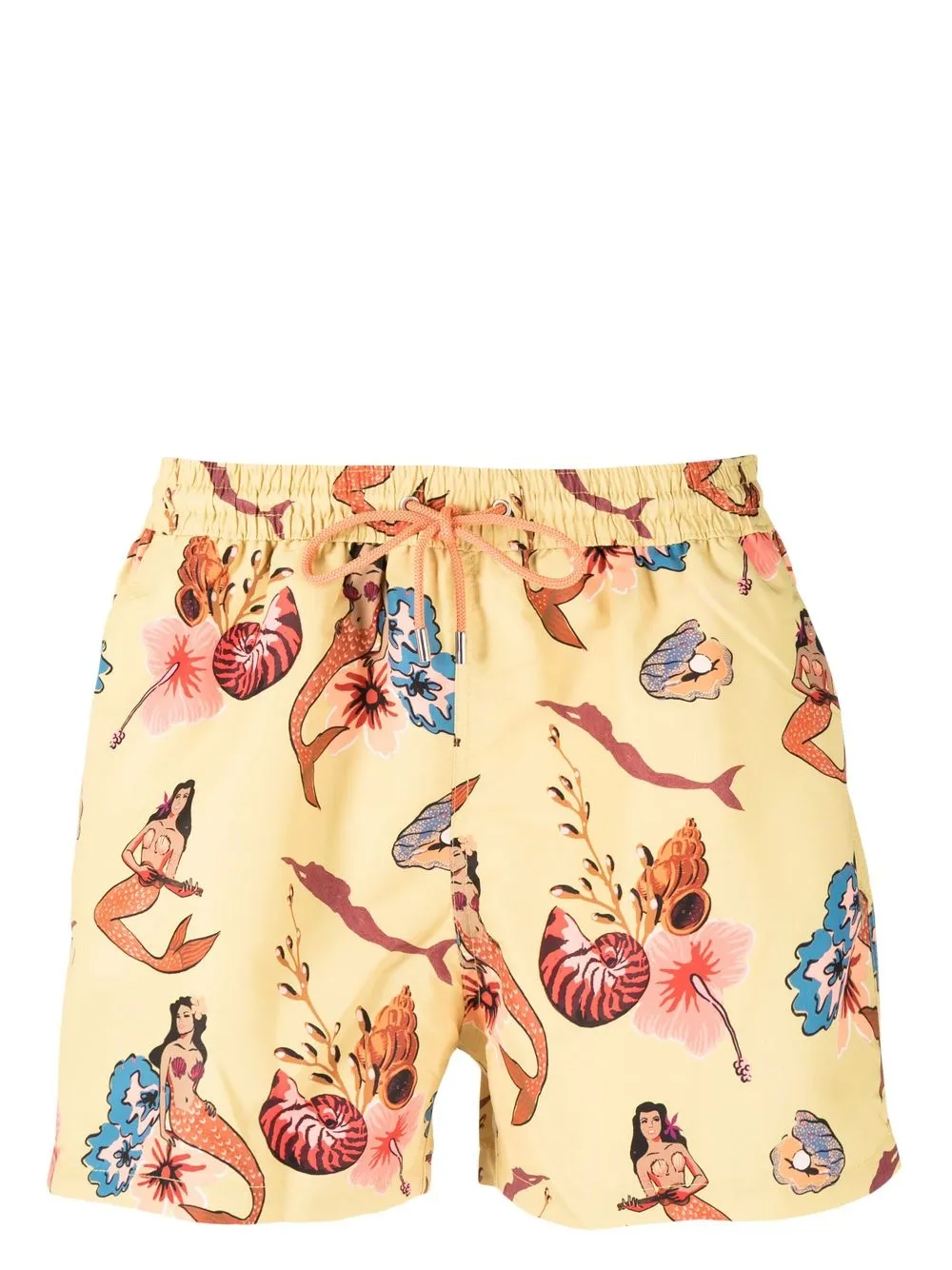 

Paul Smith shorts de playa con sirenas estampadas - Amarillo