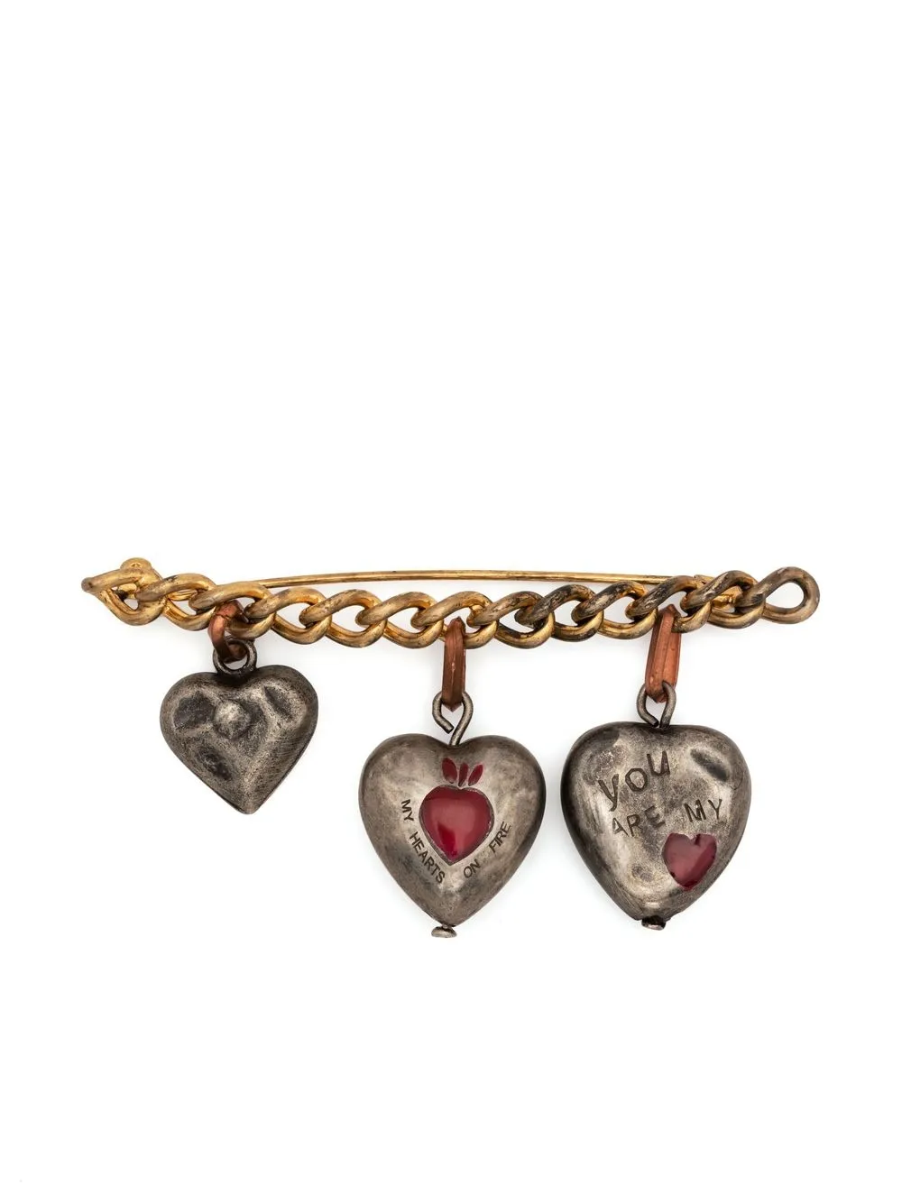 

Marni Heart charms brooch - Silver