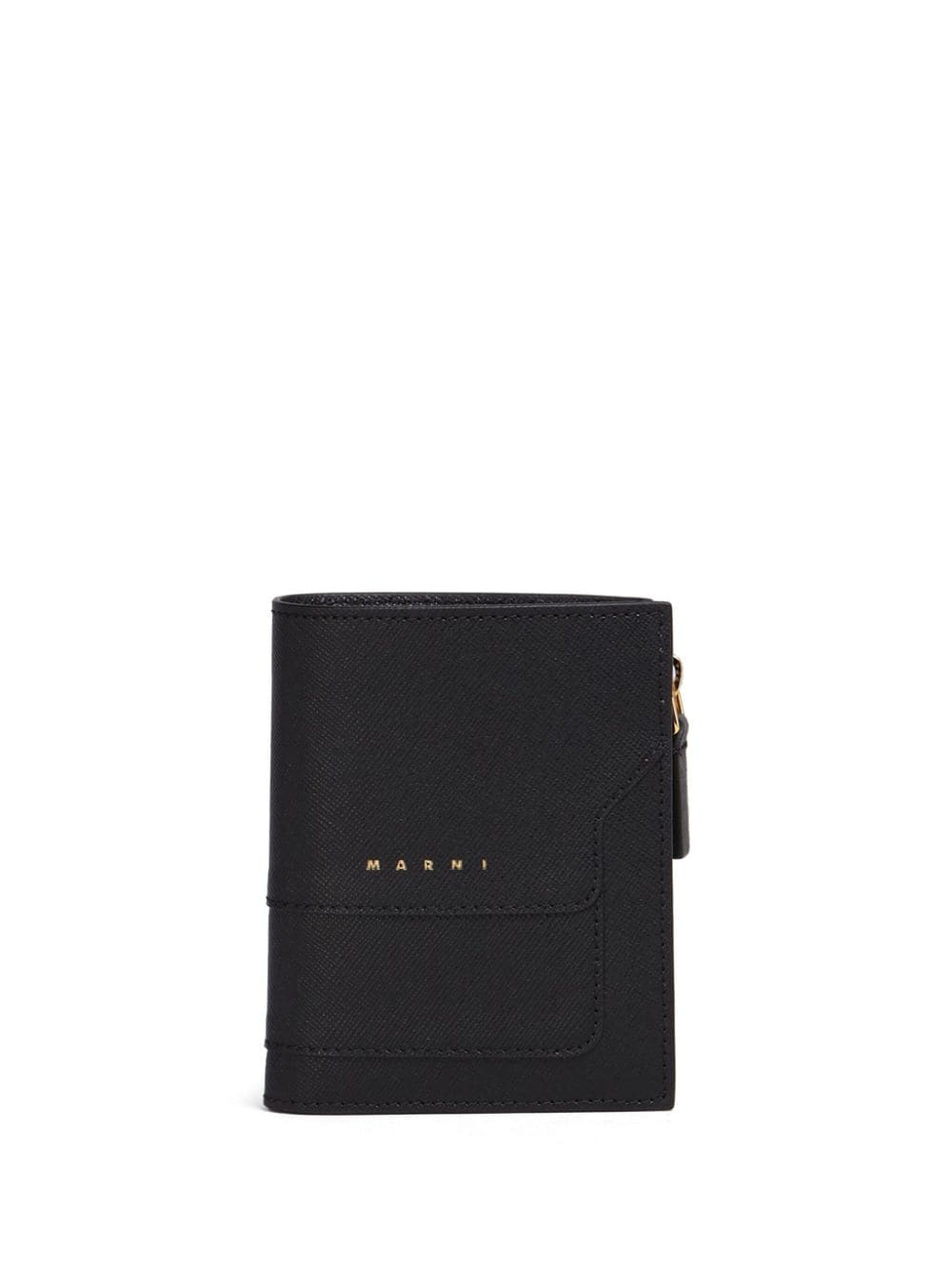 Marni Bi-fold Leather Wallet In Black