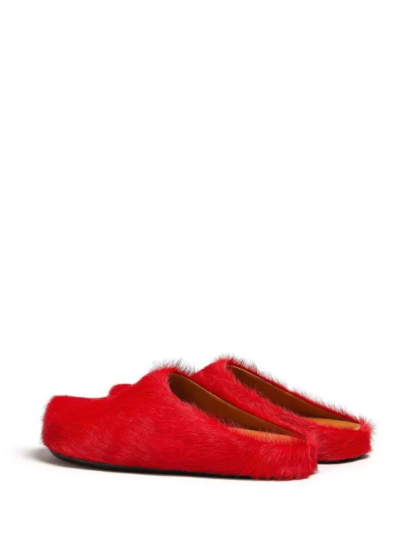 Fussbet Sabot calf-hair slippers
