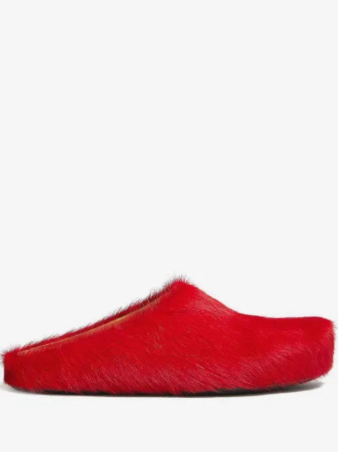 Marni long hair calfskin Fussbett sabots