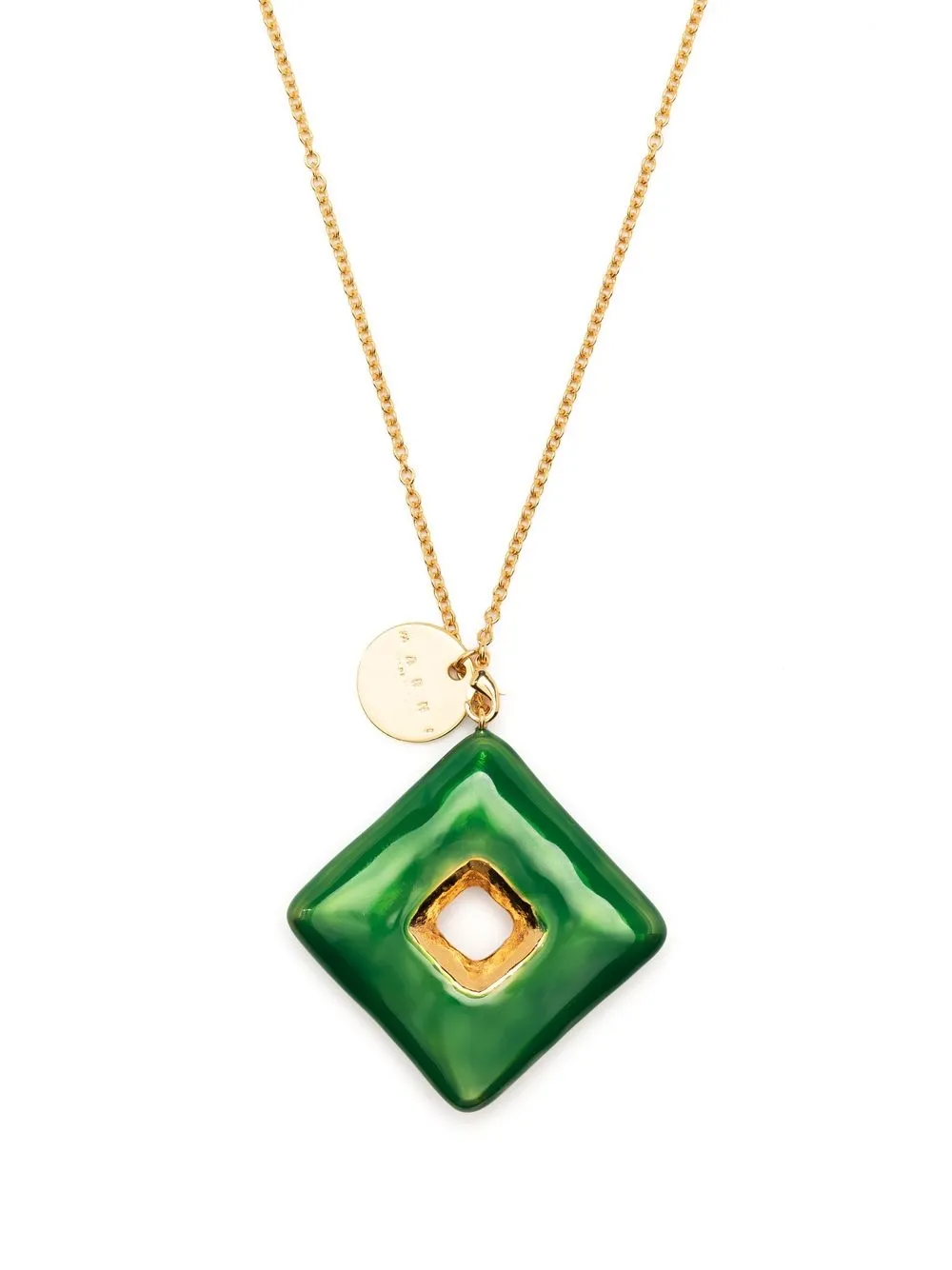 

Marni square-motif pendant necklace - Green
