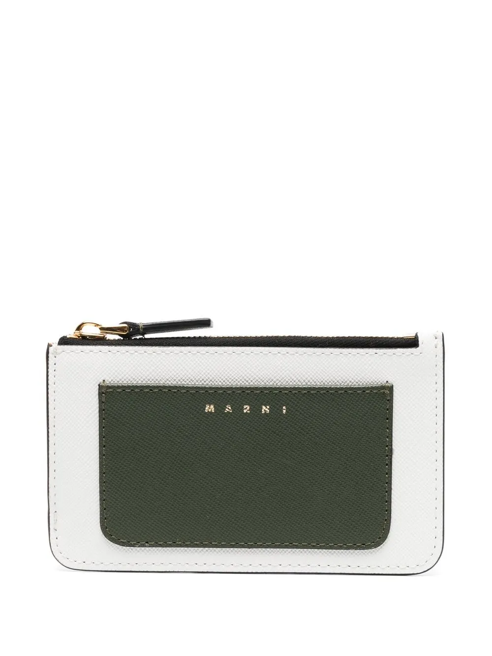 

Marni colour-block calf leather purse - Yellow