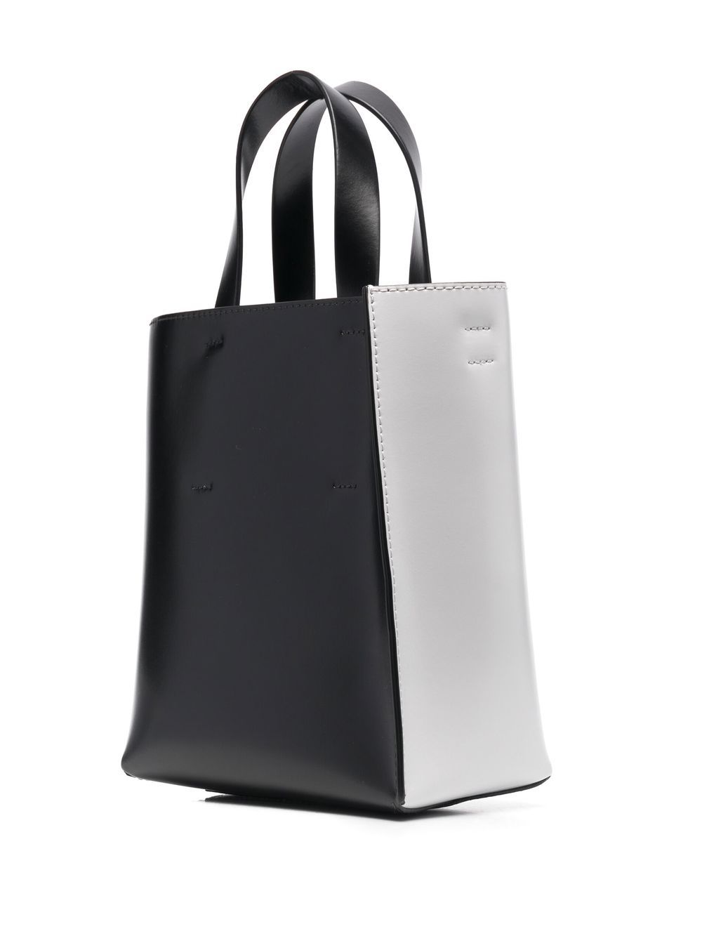 Marni two-tone leather tote bag Women