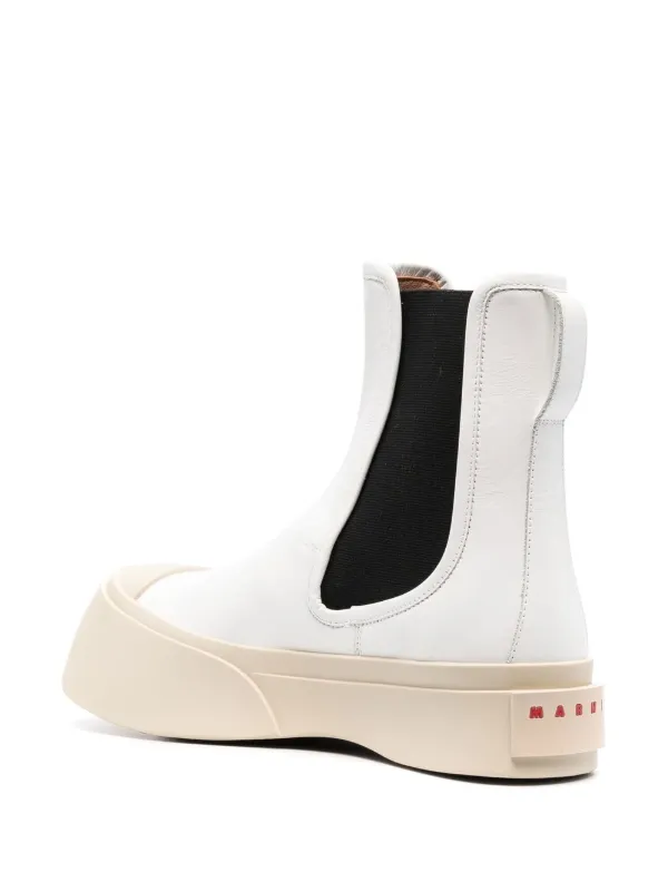 IT38★セール★MARNI★稀少パブロ チェルシーブーツ・ホワイト White leather Pablo Chelsea boot | Marni