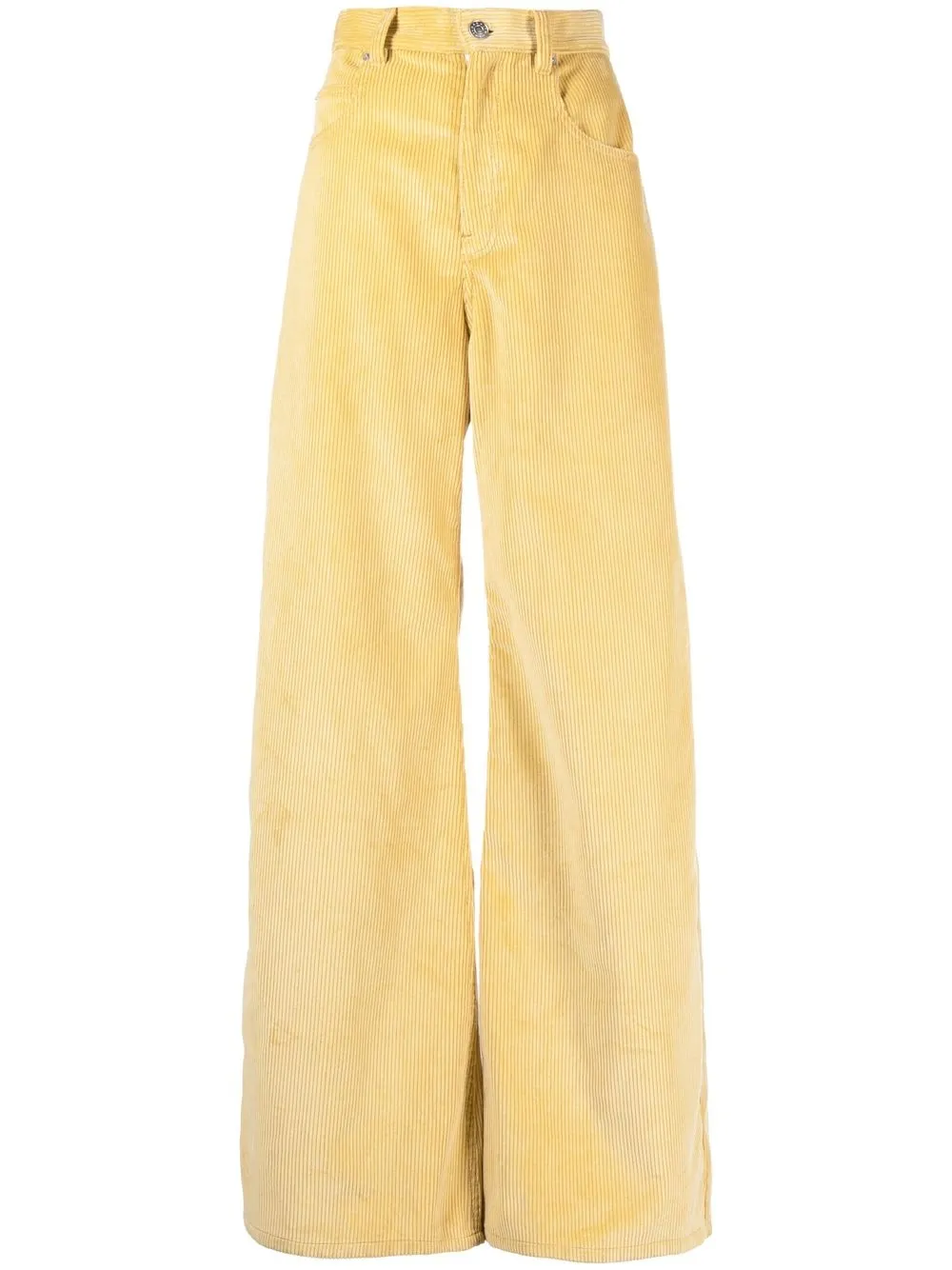 

Marni pantalones de pana de tiro alto - Amarillo