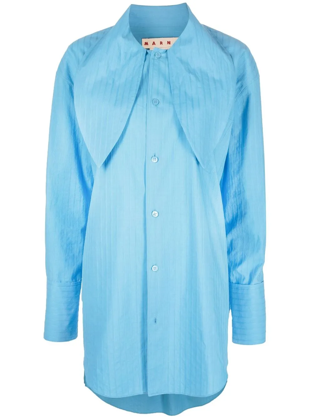 

Marni oversized collar pinstriped shirt - Blue