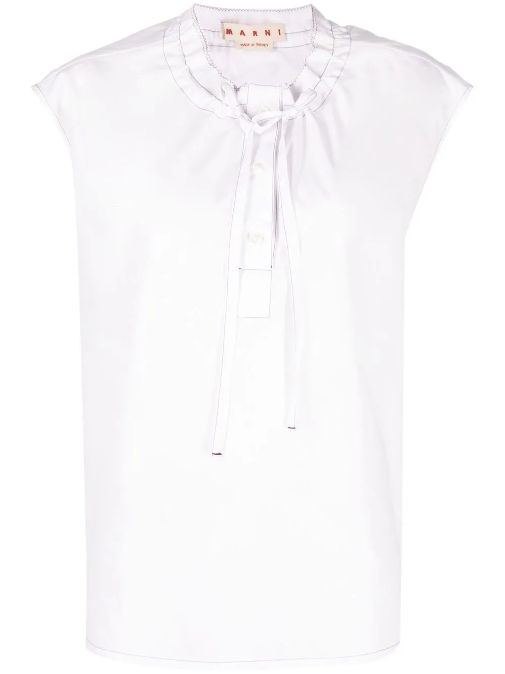 

Marni tie-neck sleeveless shirt - White