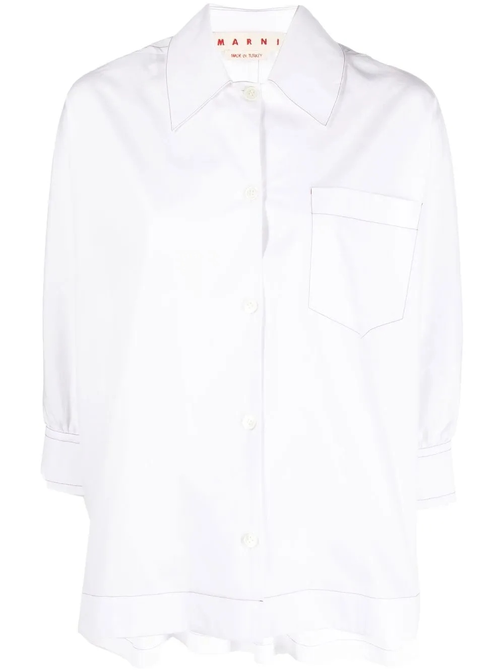 

Marni camisa con cuello marinero - Blanco