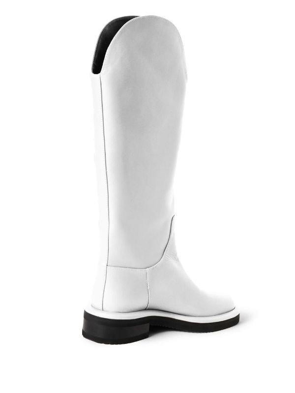 Womens knee high white on sale boots