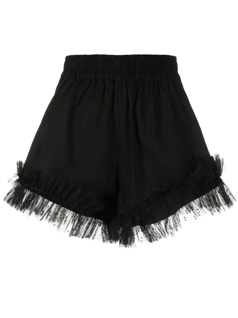 

RED Valentino shorts con dobladillo de tul - Negro