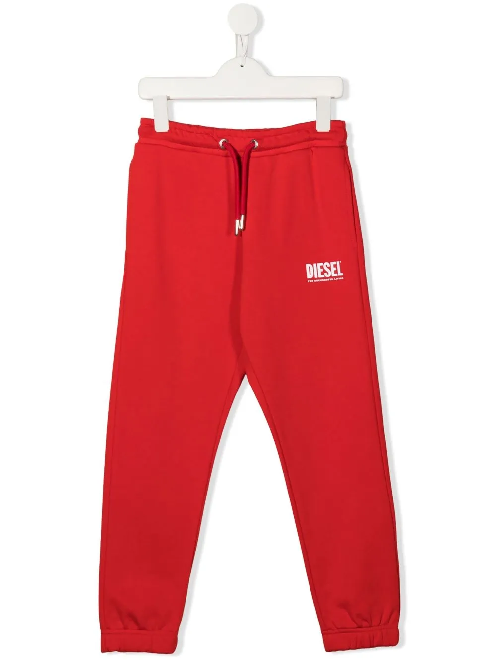 

Diesel Kids pants con cordones y logo estampado - Rojo