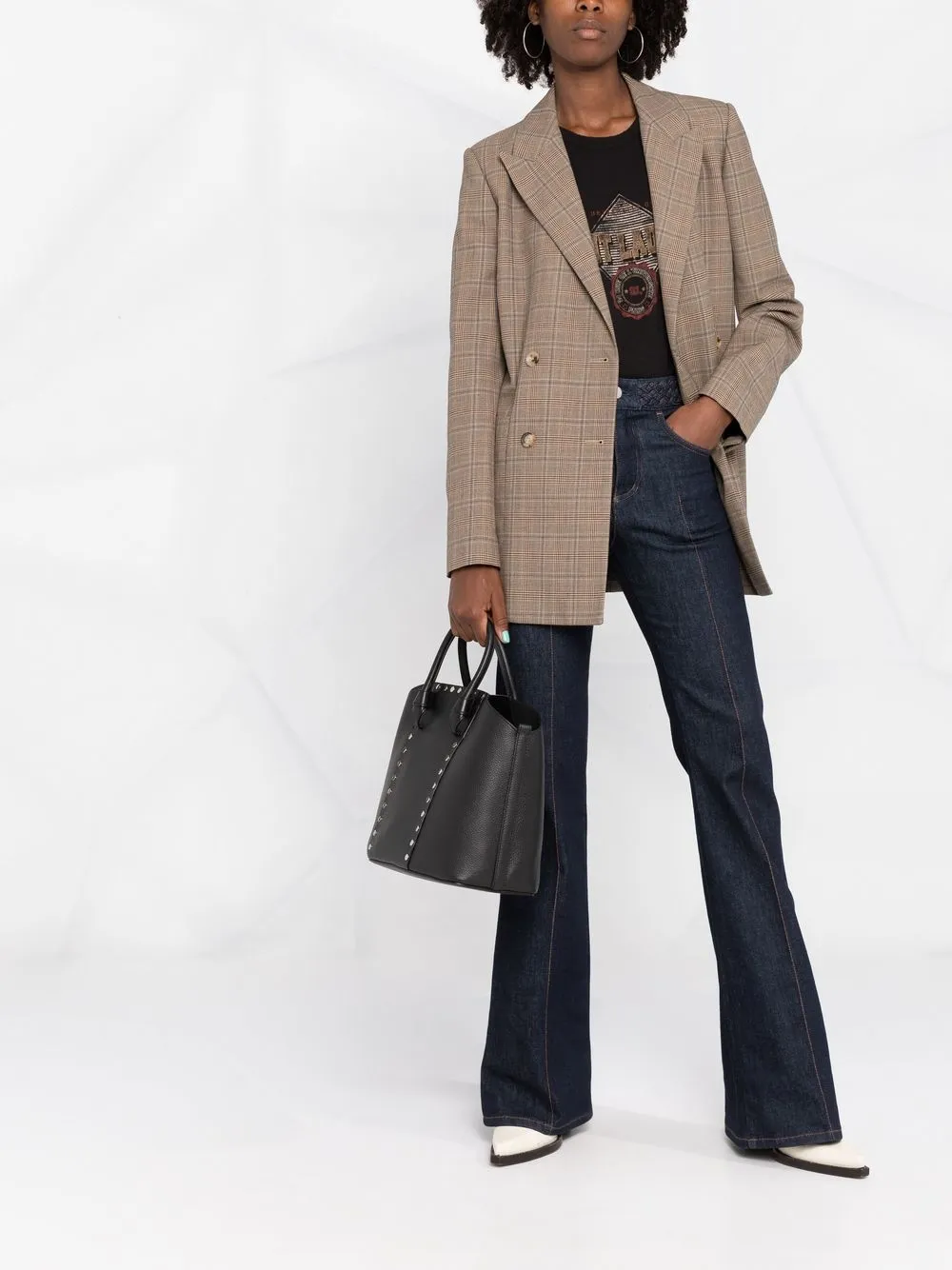 Furla Leren shopper - Zwart