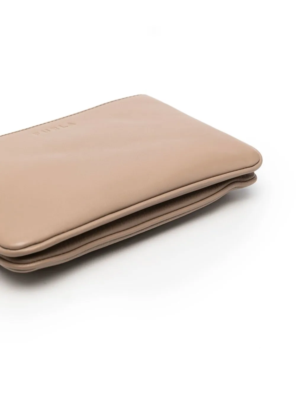 Beige leather clutch bag sale
