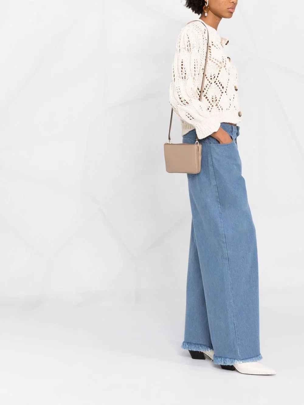 Furla Leren clutch - Beige