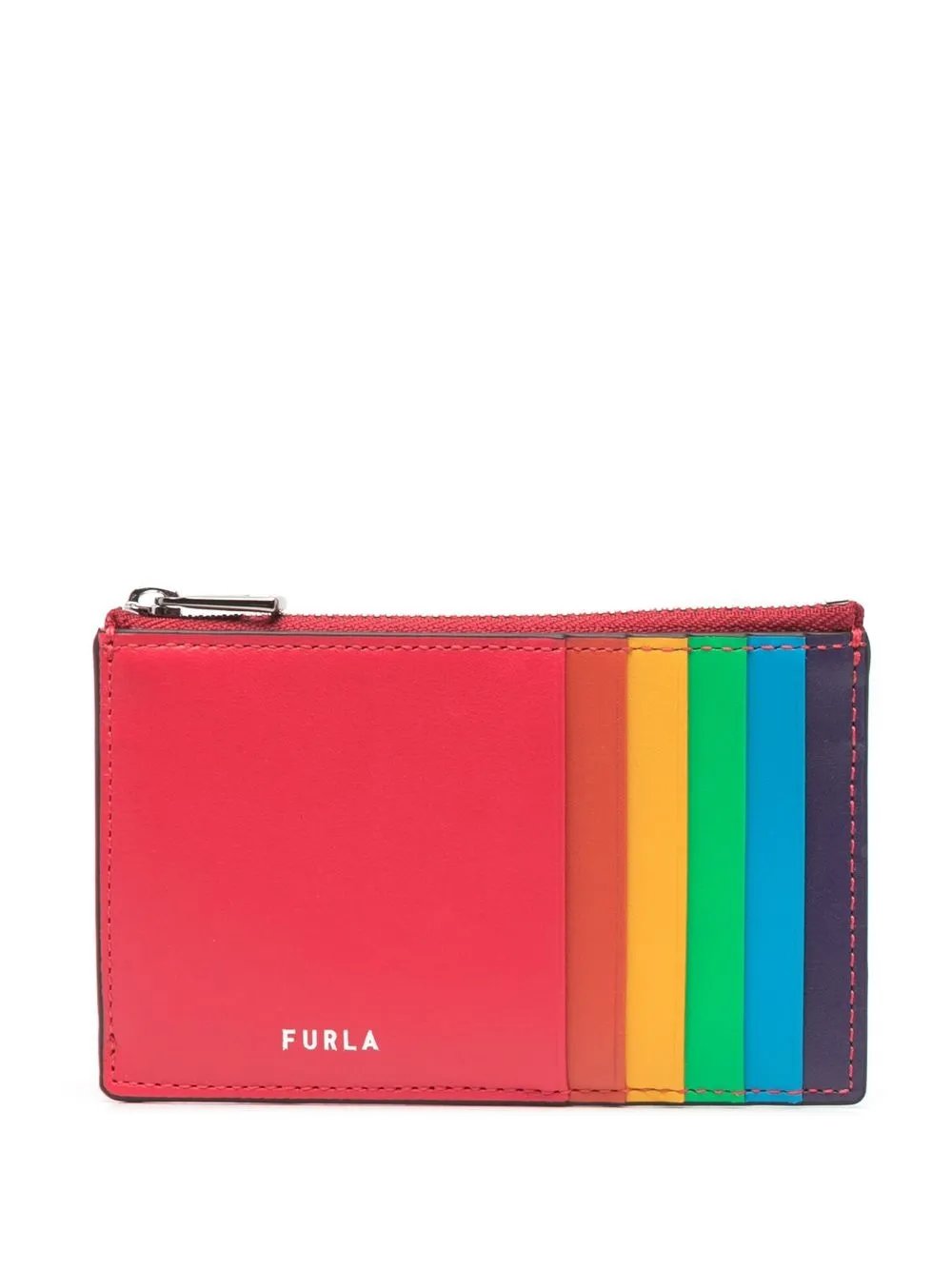 

Furla cartera con diseño color block - Rojo