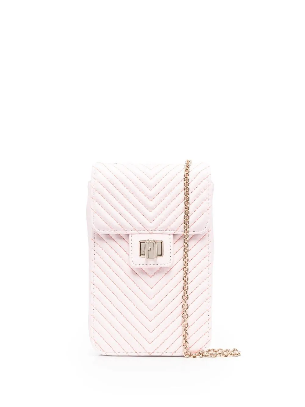 

Furla bolsa crossbody Pop Star con capitonado chevron - Rosado