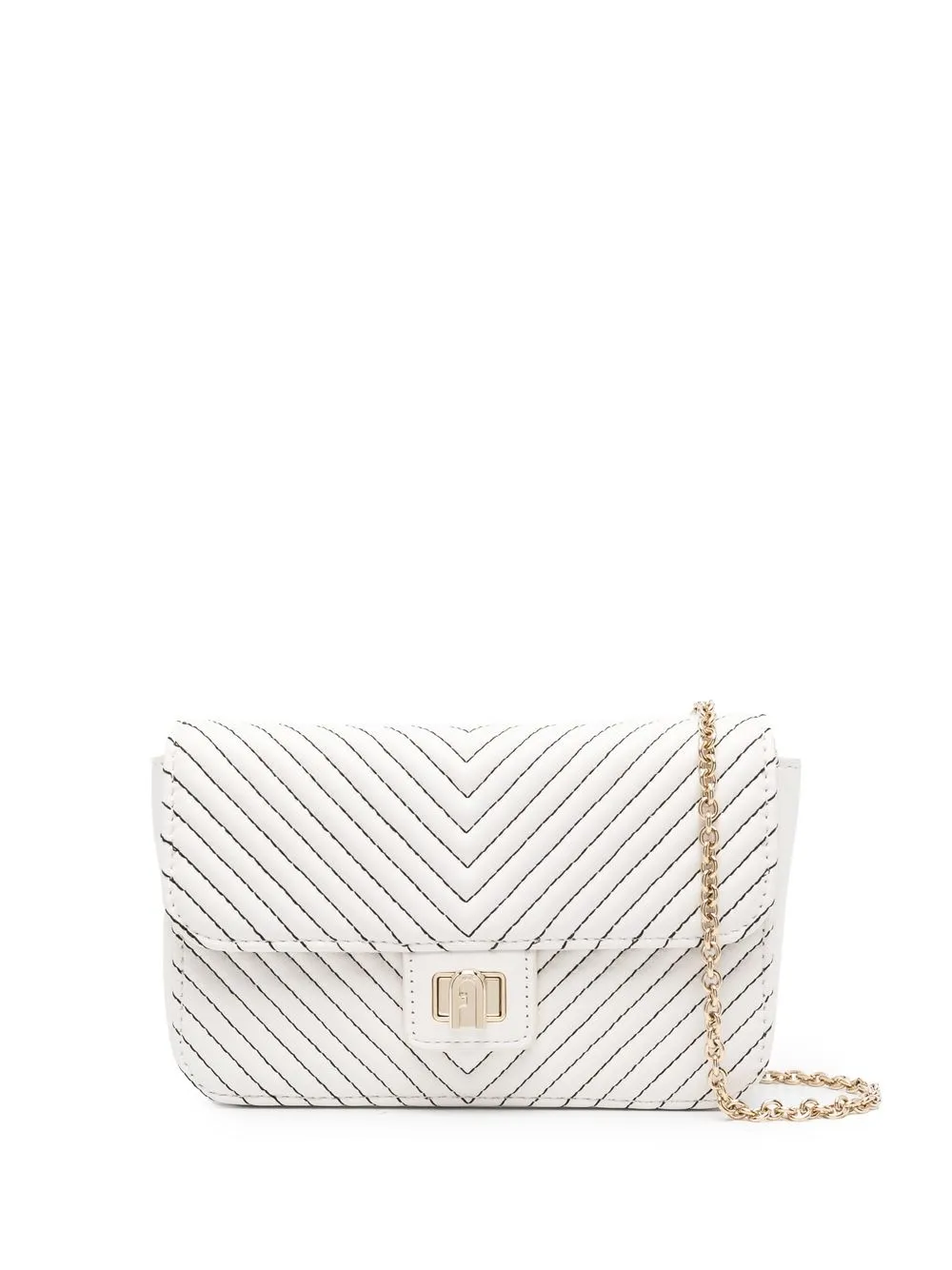 

Furla bolsa de hombro capitonada - Blanco