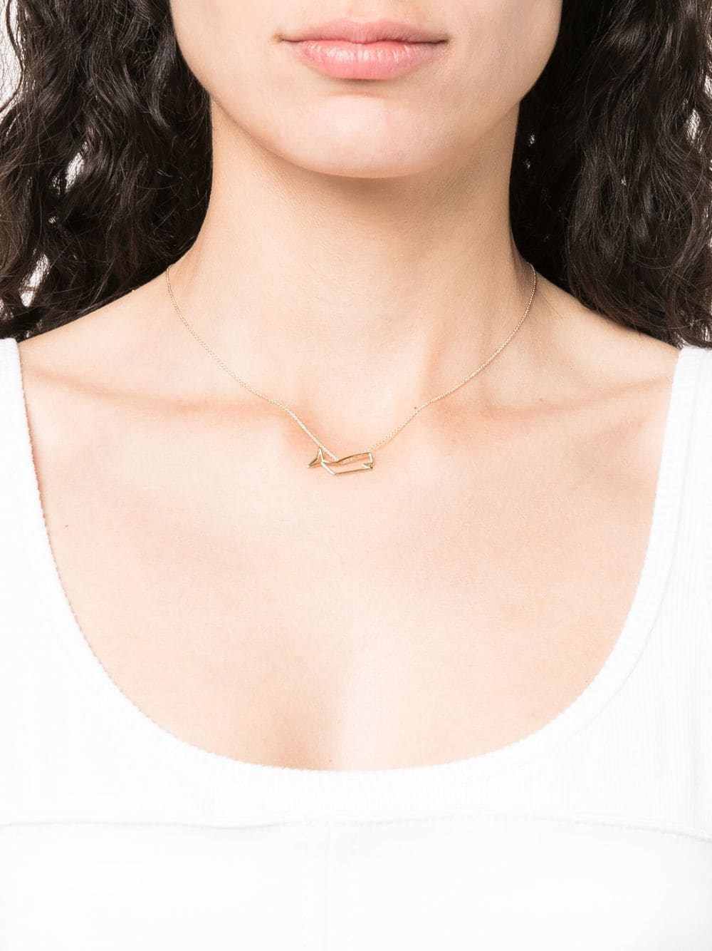 Shop Aliita 9kt Yellow Gold Tiburón Pendant Necklace