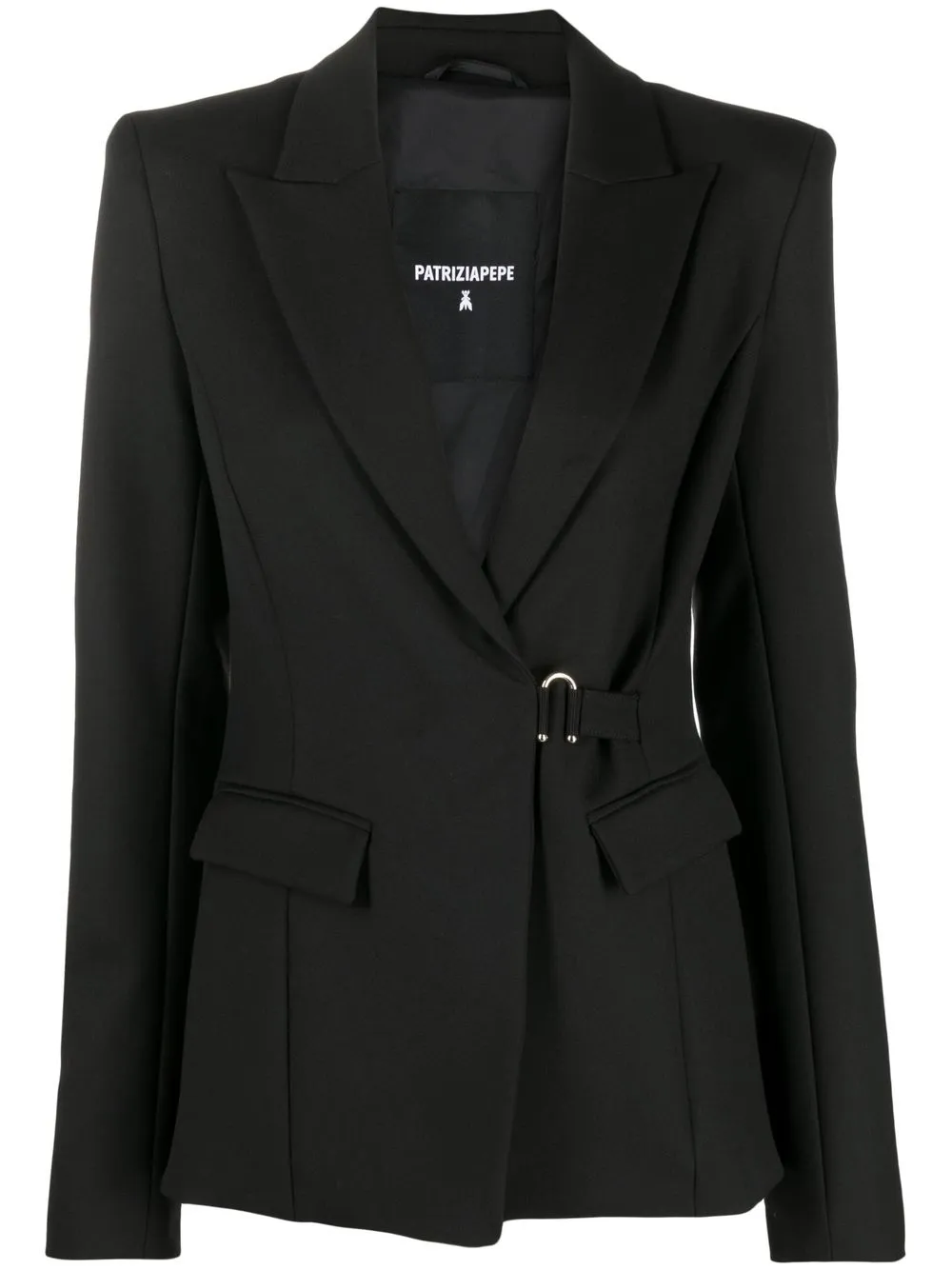 

Patrizia Pepe blazer cruzado con solapas de pico - Negro