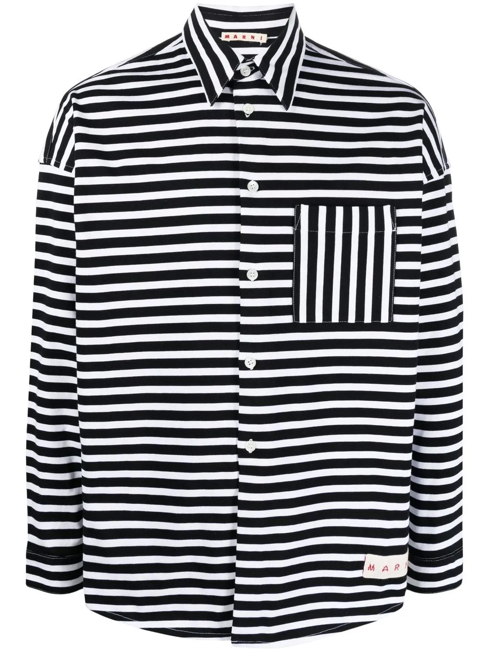 

Marni camisa manga larga a rayas - Negro