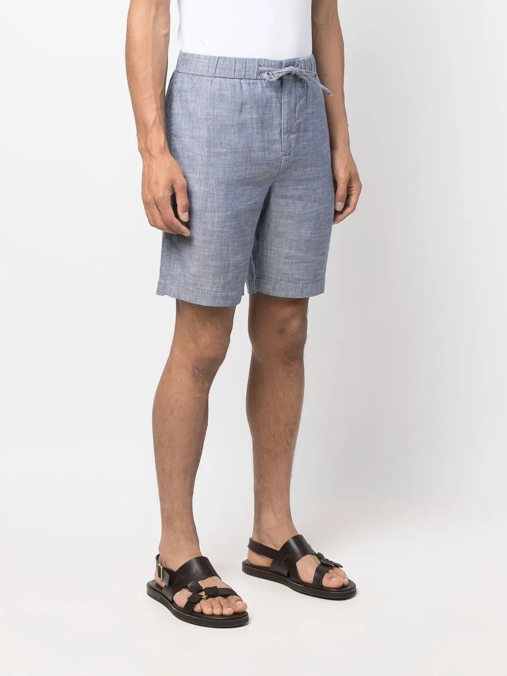  Frescobol Carioca Linen-cotton Deck Shorts - Blue 