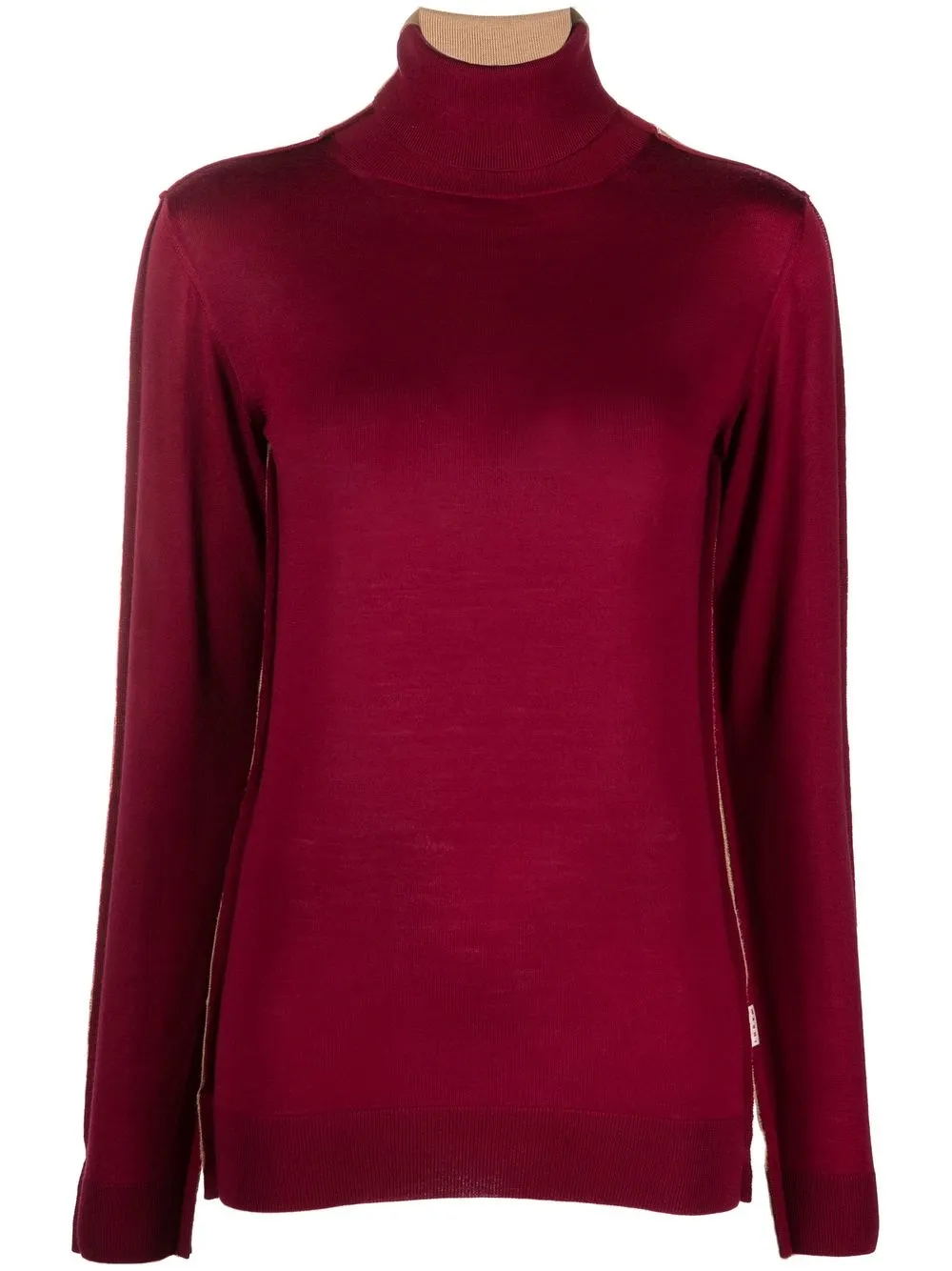 

Marni colour-block turtleneck jumper - Red