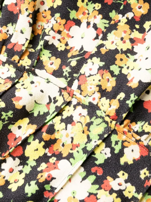 Marni floral-print Midi Dress | Black | FARFETCH PL