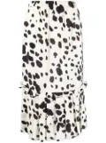 Marni spotted silk midi skirt - Black