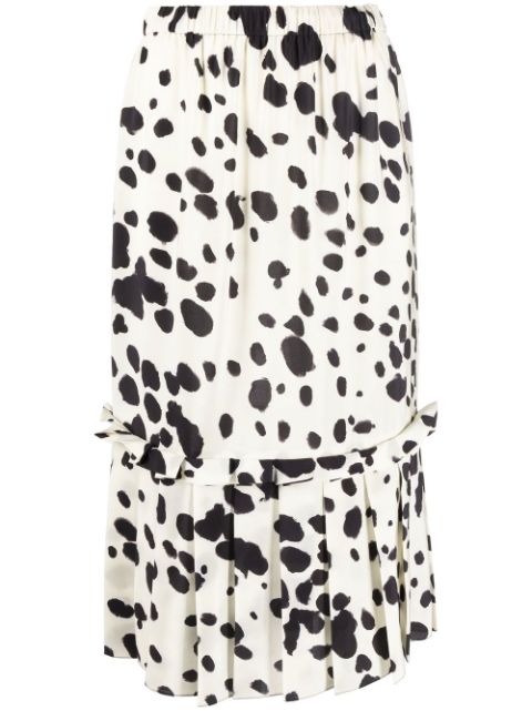 Marni spotted silk midi skirt