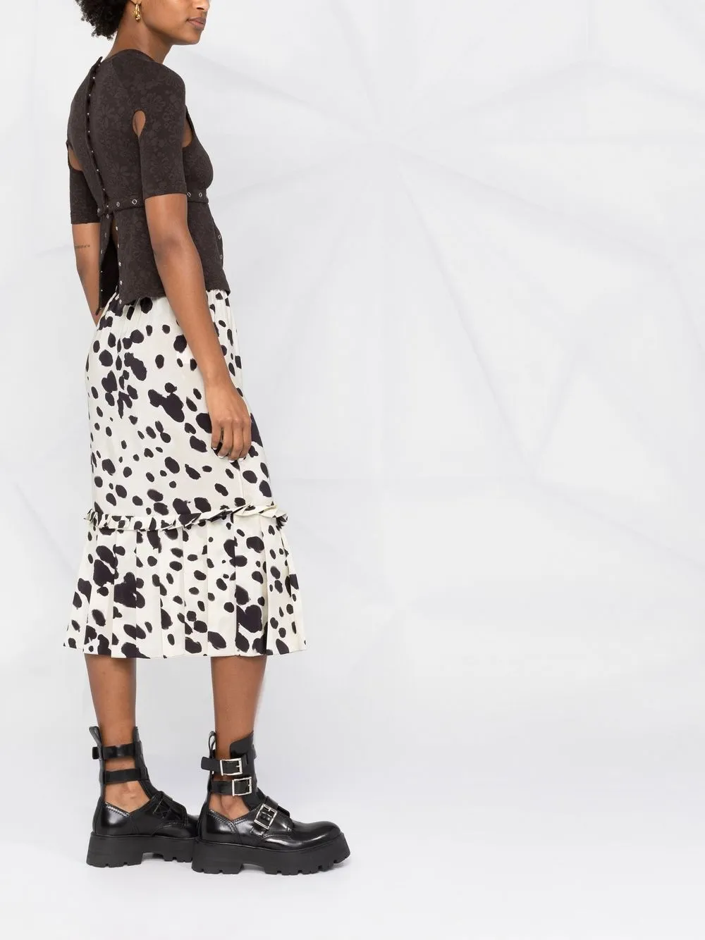 Cheap Marni spotted silk midi skirt Women