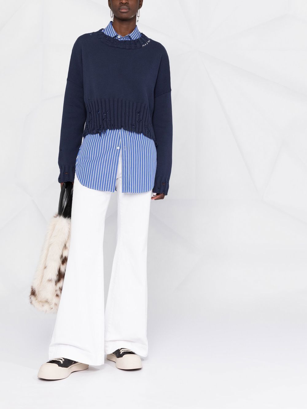 Marni Cropped trui - Blauw