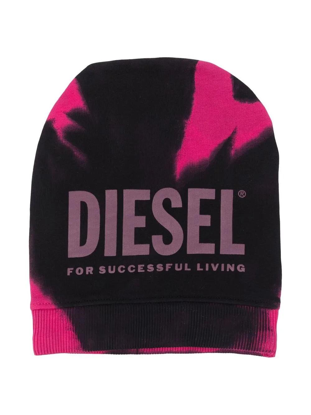 

Diesel Kids logo-print tie-dye hat - Black