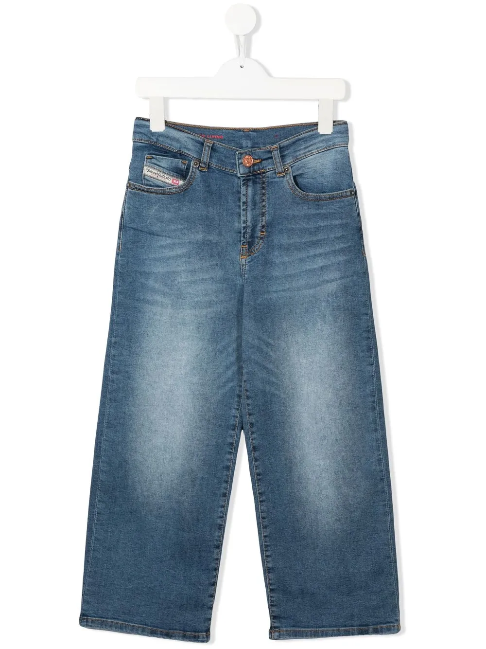 

Diesel Kids mid-rise straight-leg jeans - Blue