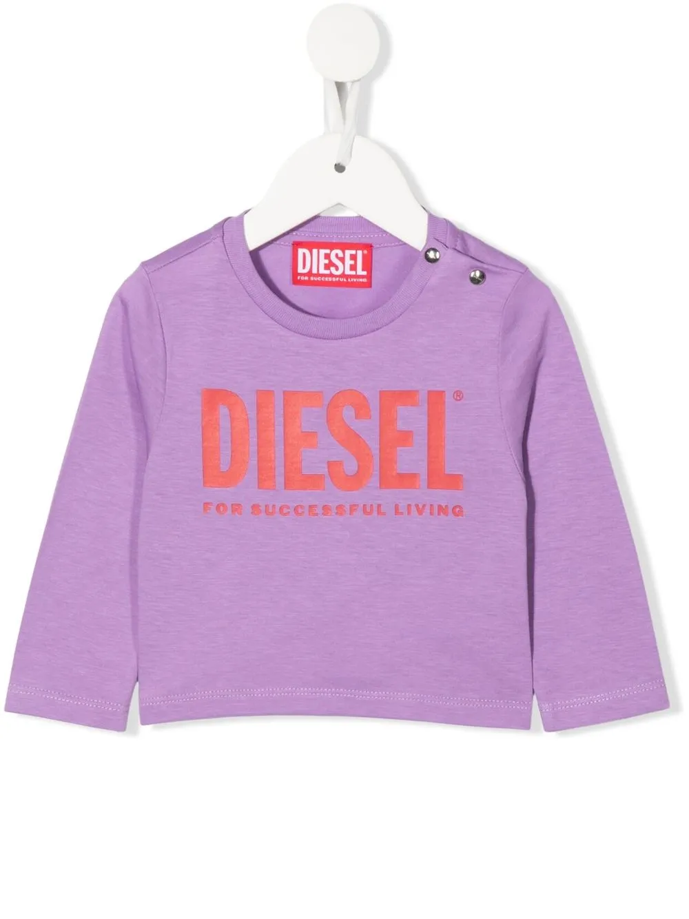 

Diesel Kids playera con logo estampado - Morado