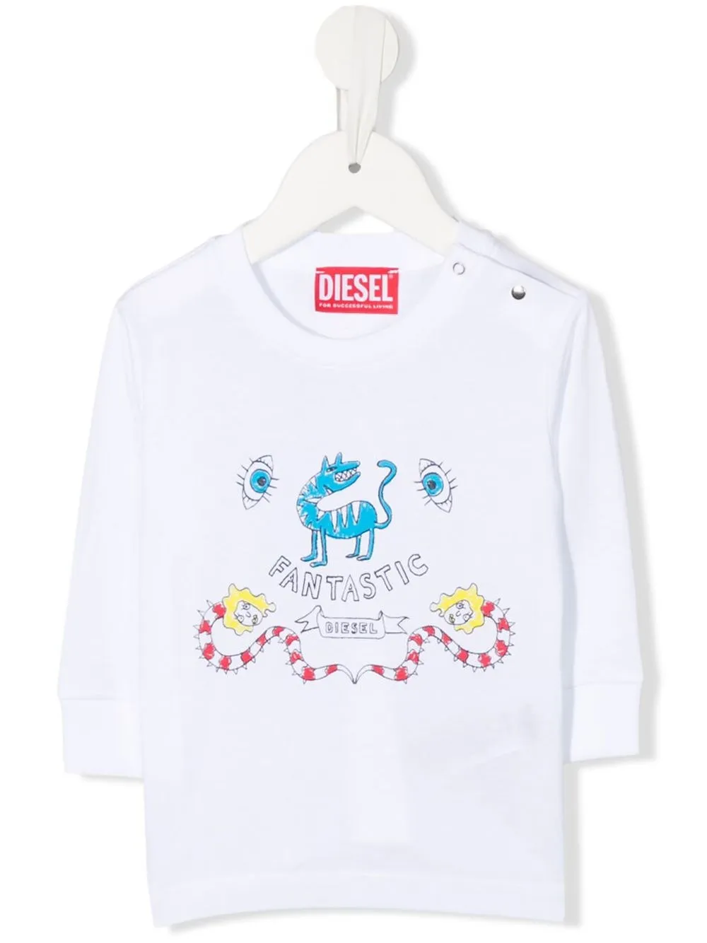 

Diesel Kids playera con estampado gráfico - Blanco